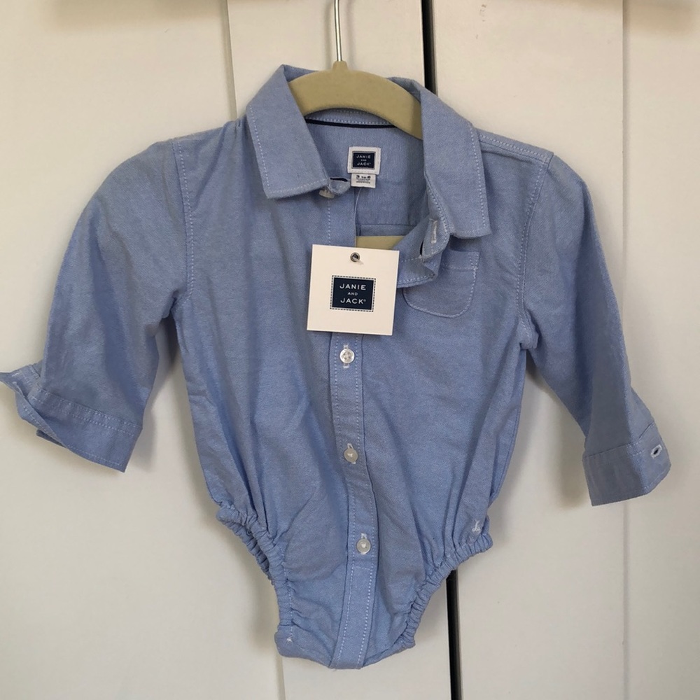Janie and Jack Button Down Onesie
